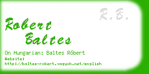 robert baltes business card